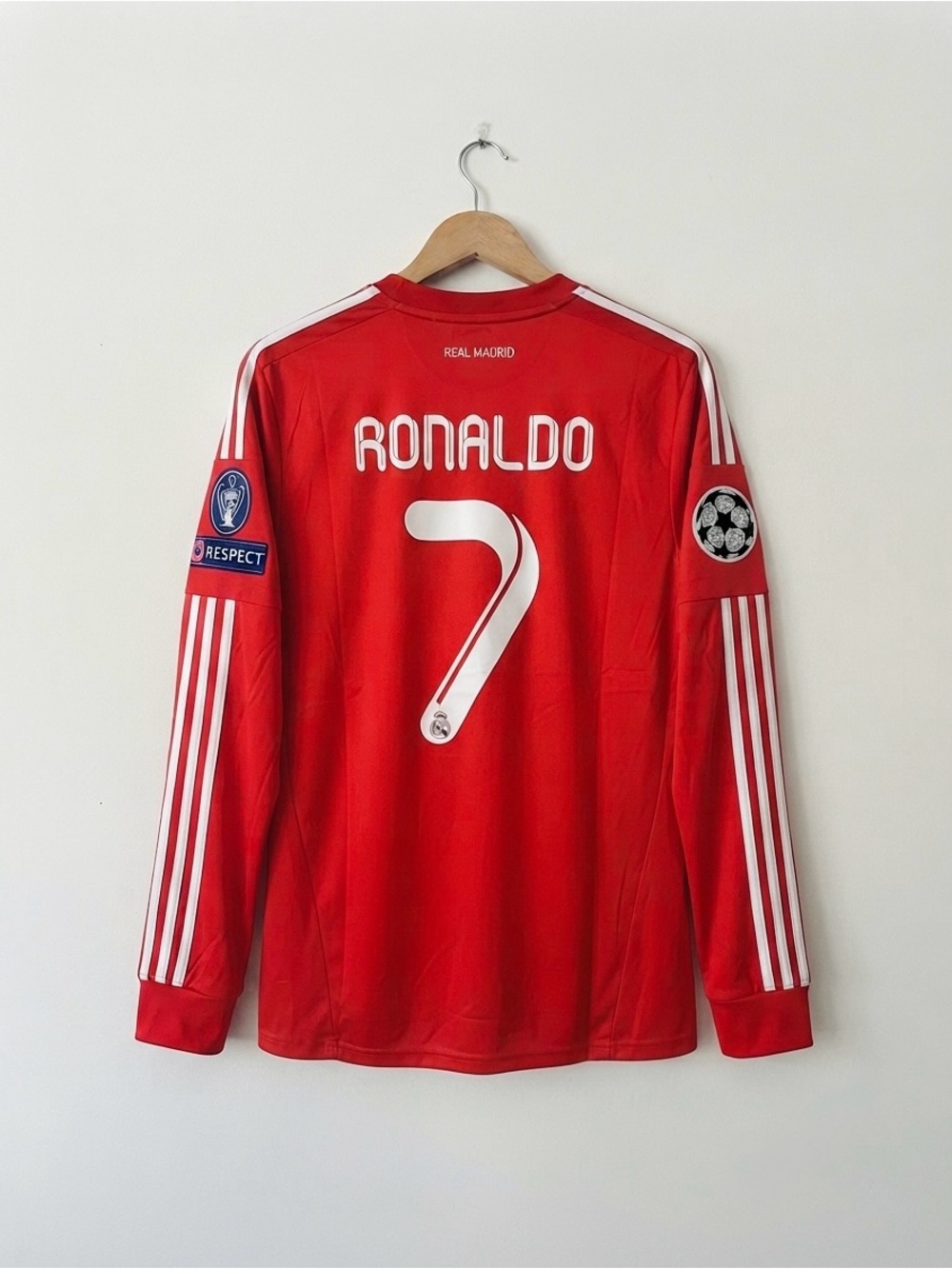Ronaldo #7 Real Madrid Third  11/12 Jersey Long Sleeve Size Medium